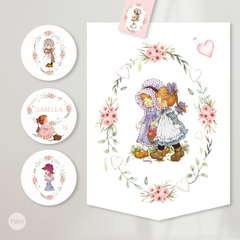 Kit imprimible sarah kay flores rosas ornamento tukit