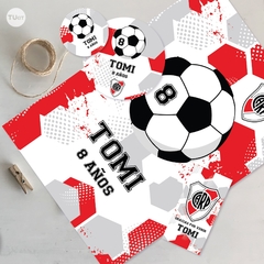 Kit imprimible futbol river candy bar