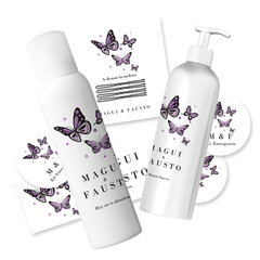 Kit imprimible baño sos canasta emergencia mariposas violetas tukit - comprar online