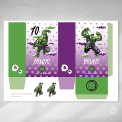 Kit imprimible super heroe superheroes hulk candy bar - comprar online