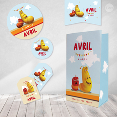 Kit imprimible larvas candy bar tukit - comprar online