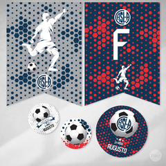 Kit imprimible futbol rojo azul cuervo ciclon san lorenzo candy bar tukit - comprar online