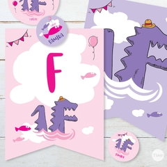 Kit imprimible monstruo de la laguna rosa candy bar tukit - comprar online