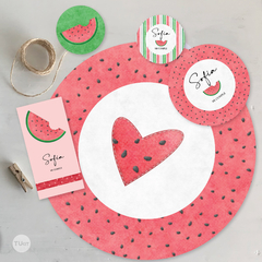 Imagen de Kit imprimible sandias frutas scrap candy bar tukit