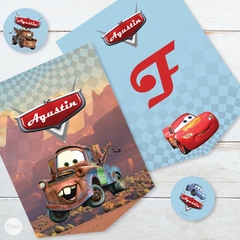 Kit imprimible cars rayo mcqueen autos candy bar tukit - comprar online