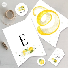 Kit imprimible limones lemon tukit - comprar online