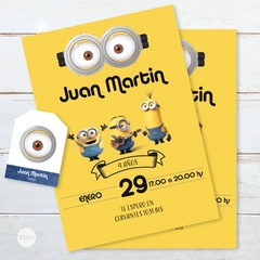 Kit imprimible minions minion candy bar tukit - comprar online