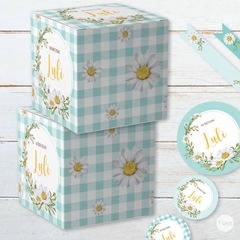 Kit imprimible margaritas flores vichy tiffany tukit - comprar online