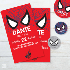 Kit imprimible hombre araña spiderman candy bar