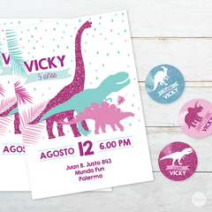 Kit imprimible dinosaurios silueta glitter candy bar tukit - tienda online