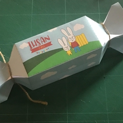 Caja caramelo imprimible souvenir simon el conejo tukit