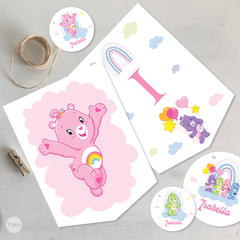 kit imprimible osos cariñosos, cariñositos, bear party bundle, cumpleaños, birthday, osos arcoiris