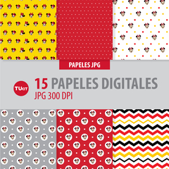 Papeles digitales imprimibles minnie rojo tukit - comprar online