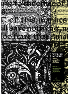 William Morris - sobre as artes do livro