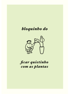 Bloquinho do ficar quietinho com as plantas [PÔSTER A5]