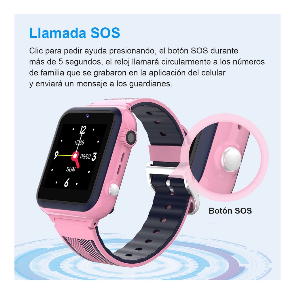 Smart wach reloj inteligente niña Rosado