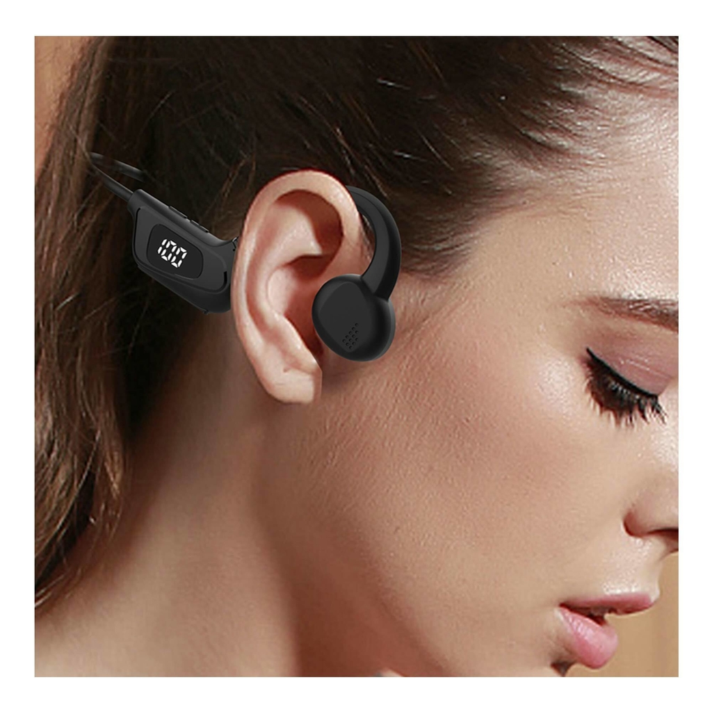 Audífonos de conducción ósea negros con Bluetooth Esenses EB-5000-BC