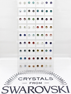 Aros Chispas cristal 5 mm - Diez y Diez Joyas