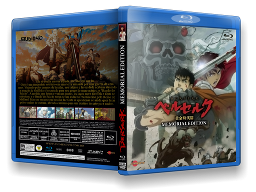 Berserk: Arco da Era de Ouro  Blu-ray da Memorial Edition é anunciado