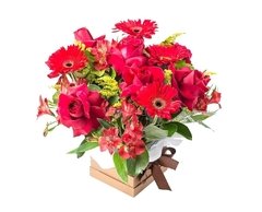 Arranjo de Flores Mistas Vermelhas - comprar online