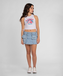 Short-Falda Danna Denim Azul