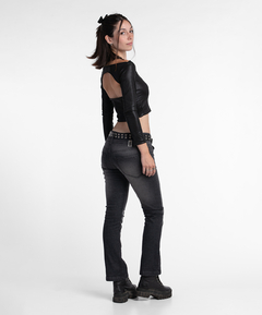 Pantalón Ella Denim Negro - tienda online