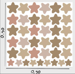 ESTRELLITAS MARRONES 50cm x 50cm - comprar online