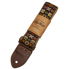 Correa para guitarra y bajo Woodstock Brown - HipStrap Correas de guitarra y bajo