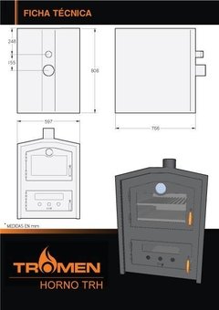 Imagen de Horno TRH a leña de mesada | Tromen