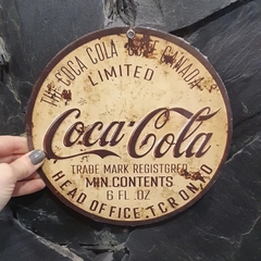Chapa Redonda 20 cm. Coca Cola Head Office