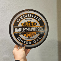 Chapa Redonda 20 cm. Harley Davidson