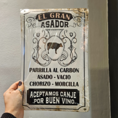 Chapa 33x21,5 El Gran Asador