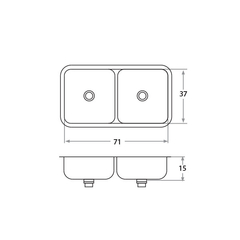 Bacha Economica 106ec 71x37x15 | Mi Pileta - comprar online