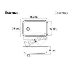 Bacha bajo mesada 303 52X32X18 | Mi Pileta en internet