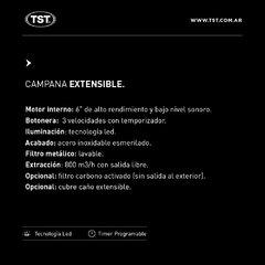 Campana Purificador Extensible | TST - tienda online