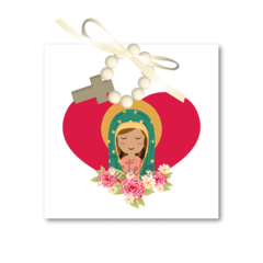 Santitos Cuadrados Virgen de Guadalupe Corazón Rojo - comprar online