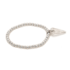 Pulsera De Plata #4 C/ Dije Cuarzo Cristal - comprar online