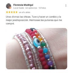 Pulsera Con Cuentas De Plata #3 + Ojo Azul (edicion limitada) - AMALO