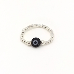 Anillo De Plata #2 + Ojo Turco Negro