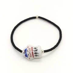 Pulsera Koun Azul + Mostacilla Checa Negro Mate (Ed. Limitada)