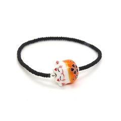 Pulsera Neko Naranja + Mostacilla Checa Negra Mate (Ed. Limitada)