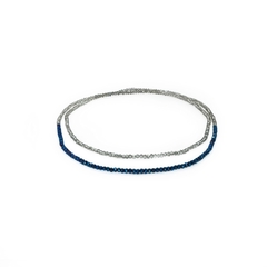 Collar Duo > Cristal #2 Azul/Plateado - comprar online