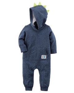 Talle: RN (Recién Nacido), 3 y 9 Meses Carter's - Jumpsuit Algodón Blue Dinosaur