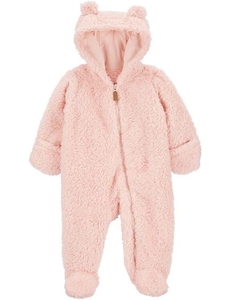 Talle: 3, 6 y 9 Meses Carter's - Osito Sherpa Jumpsuit - Polar / Microfleece