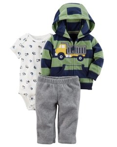 Talle: 9 Meses Carter's - Set de 3 Piezas Campera Polar / Microfleece