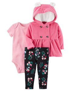 Talle: 6 Meses Carter's - Set de 3 Piezas Campera Polar / Microfleece