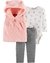 Talle: 3, 6, 9 y 12 Meses Carter's - Set de 3 Piezas Chaleco Polar / Microfleece