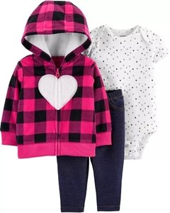 Talle: 18 Meses Carter's - Set de 3 Piezas Campera Polar /Microfleece