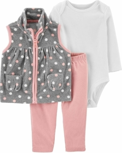 Talle: 3 y 18 Meses Carter's - Set de 3 Piezas Chaleco Polar / Microfleece - comprar online