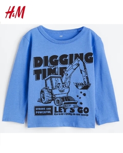 Talle: 6/7 T (6-8 Años) H&M - Remera Manga Larga Algodón